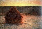 Claude Monet hay stack at sunset,frosty weather Spain oil painting artist